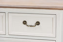 Carwyn Two-Tone White and Oak Finished 4-Drawer Accent Storage Cabinet Baxton