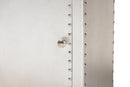 Nadra French Industrial Silver Metal 1-Door Accent Storage Cabinet Baxton