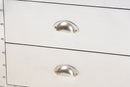 Nadra French Industrial Silver Metal 2-Drawer Accent Storage Cabinet Baxton