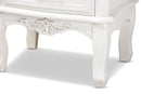 Aniceta Country Provincial White-Finished 3-Drawer Wood End Table Baxton