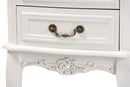 Aniceta Country Provincial White-Finished 2-Drawer Wood End Table Baxton