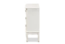 Aniceta Country Provincial White-Finished 3-Drawer Wood Storage Cabinet Baxton
