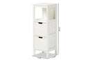 Petronelle Cottage and Farmhouse White Finished 2-Drawer Wood Storage Cabinet Baxton