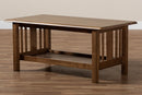Alice Walnut Brown Finished Rectangular Wood Coffee Table Baxton