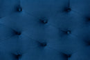 Rocco Navy Blue Velvet Fabric Upholstered Storage Ottoman Baxton