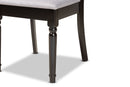 Sasa Gray Fabric Upholstered and Dark Brown 7-Piece Dining Set Baxton
