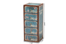 Burma Blue 5-Drawer Accent Storage Cabinet Baxton