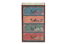 Sigrid Multicolor 4-Drawer Accent Storage Cabinet Baxton