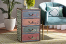Sigrid Multicolor 4-Drawer Accent Storage Cabinet Baxton