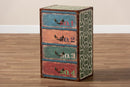 Sigrid Multicolor 4-Drawer Accent Storage Cabinet Baxton