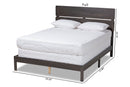 Zaguri Dark Gray Oak King Size Panel Bed Baxton