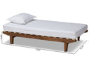 Lieven Walnut Expandable Twin Size to King Size Bed Baxton