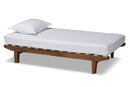 Lieven Walnut Expandable Twin Size to King Size Bed Baxton