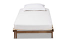 Lieven Walnut Expandable Twin Size to King Size Bed Baxton
