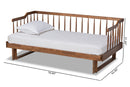 Kierra Walnut Brown Expandable Twin to King Spindle Daybed Baxton