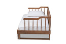 Kierra Walnut Brown Expandable Twin to King Spindle Daybed Baxton
