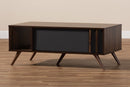 Pease Two-Tone Gray and Walnut 1-Drawer Coffee Table Baxton