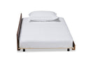 Telma Walnut Brown Twin Size Trundle Bed Baxton