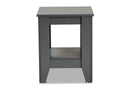 Esther Gray Living Room End Table Baxton