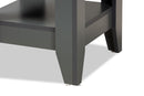 Esther Gray Living Room End Table Baxton