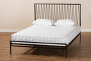 London Black Bronze Finished Metal Full Size Platform Bed Baxton
