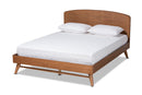 Sabit Walnut Brown King Size Platform Bed Baxton