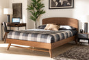Sabit Walnut Brown King Size Platform Bed Baxton
