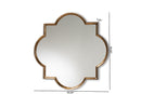 Holton Antique Bronze and Gold Finished Metal Quatrefoil Accent Wall Mirror Baxton