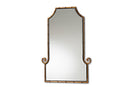 Hancock Gold Finished Metal Bamboo Inspired Accent Wall Mirror Baxton