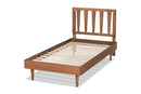 Vintner Walnut Brown Twin Size Platform Bed Baxton
