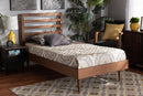Berilo Walnut Brown Twin Size Platform Bed Baxton