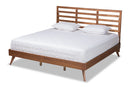 Edana Ash Walnut King Size Platform Bed Baxton