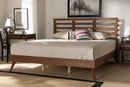 Edana Ash Walnut King Size Platform Bed Baxton