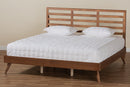 Edana Ash Walnut King Size Platform Bed Baxton
