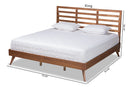 Edana Ash Walnut King Size Platform Bed Baxton
