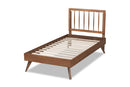 Jihan Ash Walnut Twin Size Platform Bed Baxton