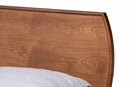Decker Walnut Brown King Size Platform Bed Baxton