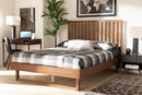 Camara Walnut Brown King Size Platform Bed Baxton