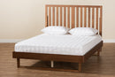 Camara Walnut Brown King Size Platform Bed Baxton