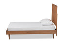 Bennett Walnut Brown Twin Size Platform Bed Baxton
