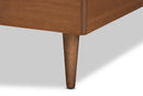 Bennett Walnut Brown Twin Size Platform Bed Baxton