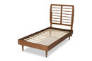 Barbon Walnut Brown Twin Size Platform Bed Baxton