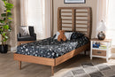 Barbon Walnut Brown Twin Size Platform Bed Baxton