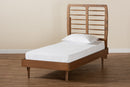 Barbon Walnut Brown Twin Size Platform Bed Baxton