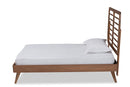 Romilly Walnut Brown Twin Size Platform Bed Baxton