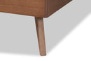 Romilly Walnut Brown Twin Size Platform Bed Baxton
