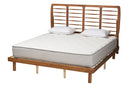 Juvita Ash Walnut King Size Platform Bed Baxton