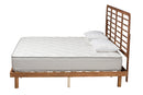 Juvita Ash Walnut King Size Platform Bed Baxton