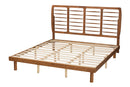 Juvita Ash Walnut King Size Platform Bed Baxton