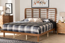 Juvita Ash Walnut King Size Platform Bed Baxton